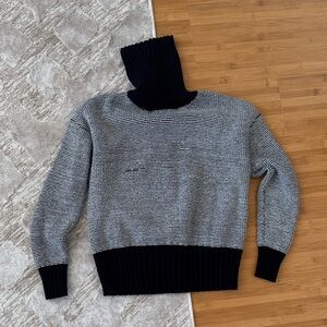 Banana Republic Black and White Turtleneck Sweater